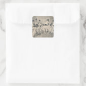 Meisjes in een Bordello Vierkante Sticker (Tas)