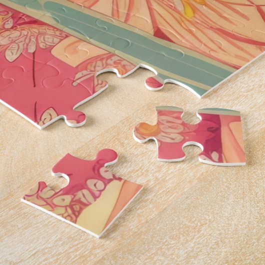 Meisjes in een Lily Garden Jigsaw Puzzel (Zijkant)