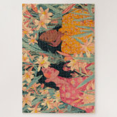 Meisjes in een Lily Garden Jigsaw Puzzel (Verticaal)