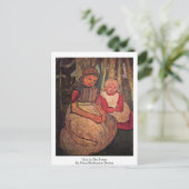 Meisjes in het bos van Paula Modersohn-Becker Briefkaart (Staand voorkant)