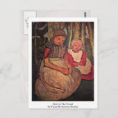 Meisjes in het bos van Paula Modersohn-Becker Briefkaart (Voorkant / Achterkant)