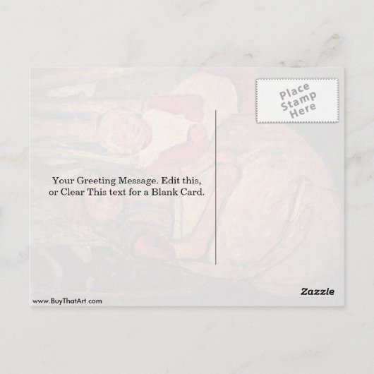 Meisjes in het bos van Paula Modersohn-Becker Briefkaart (Achterkant)