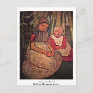 Meisjes in het bos van Paula Modersohn-Becker Briefkaart