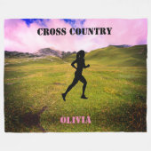 Meisjes in het buitenland Roze Sky Fleece Blanket Deken (Voorkant (Horizontaal))