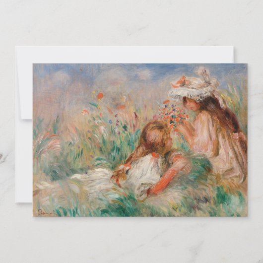 Meisjes in het gras | Pierre-Auguste Renoir (Voorkant)