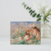Meisjes in het gras | Pierre-Auguste Renoir Briefkaart (Staand voorkant)