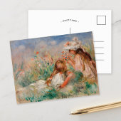 Meisjes in het gras | Pierre-Auguste Renoir Briefkaart