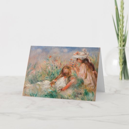 Meisjes in het gras | Pierre-Auguste Renoir Kaart (Voorkant)