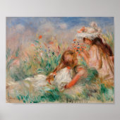 Meisjes in het gras | Pierre-Auguste Renoir Poster (Voorkant)