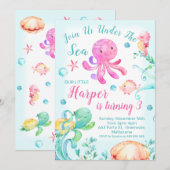 Meisjes in het kader van de uitnodiging tot geboor (Voorkant / Achterkant)