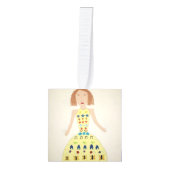 Meisjes in Jurken Cube Ornament (Voorkant)