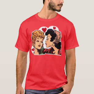 Meisjes in liefde Ja meisjes die flirten T-shirt