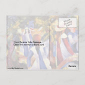 Meisjes in open stand tegen August Macke Briefkaart (Achterkant)