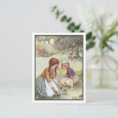 meisjes in Orchard door Anne Anderson Briefkaart (Staand voorkant)