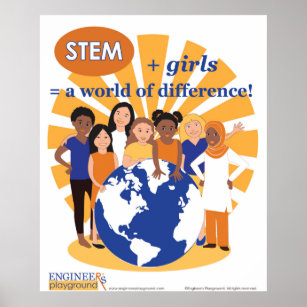 Meisjes in STEM maken een wereld van verschil post Poster