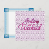 meisjes in weekenddagen - nacht uit feestfeest kaart (Voorkant / Achterkant)