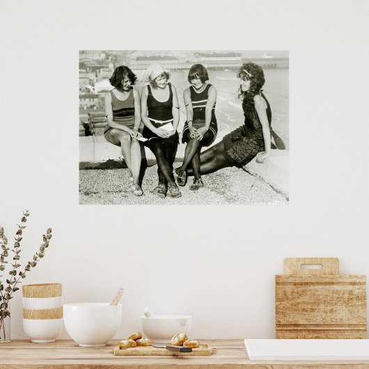 meisjes, jaren 20 poster (Keuken)