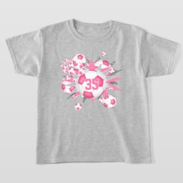 Meisjes Jersey Nummer voetballen Sterren Roze T-shirt