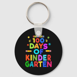 Meisjes Jongens 100 dagen feest van de kleuterscho Sleutelhanger
