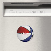 Meisjes Jongens Basketbal Rood Wit Blauw Team kleu Magneet (Insitu (Vaatwasser))