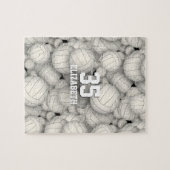 meisjes jongens een stel volleyballen legpuzzel (Horizontaal)