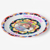 Meisjes Jongens Gelukkige Verjaardagsster Custom A Papieren Bordje (Gekanteld)