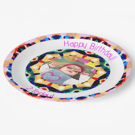 Meisjes Jongens Gelukkige Verjaardagsster Custom A Papieren Bordje (Gekanteld)