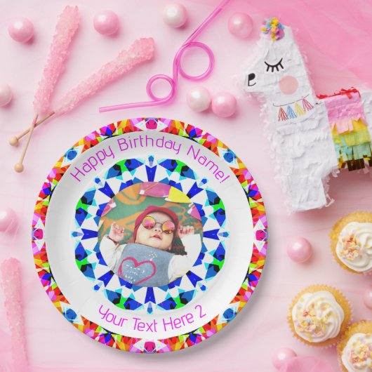 Meisjes Jongens Gelukkige Verjaardagsster Custom A Papieren Bordje (Feest)