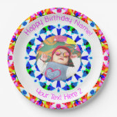 Meisjes Jongens Gelukkige Verjaardagsster Custom A Papieren Bordje (Voorkant)