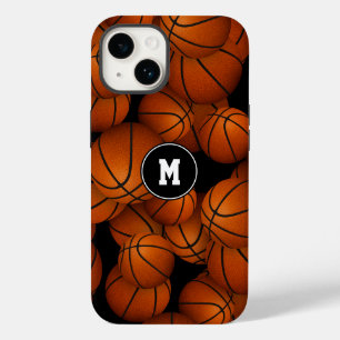 Meisjes jongens monogram basketballen patroon Case-Mate iPhone 14 hoesje