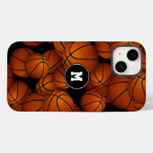 Meisjes jongens monogram basketballen patroon Case-Mate iPhone case (Achterkant (horizontaal))