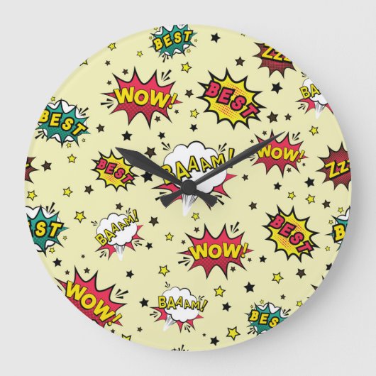 Meisjes Jongens  Patch Art Grote Klok (Voorkant)