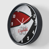 Meisjes jongens rood zwart basketbal team kleuren (Hoek)