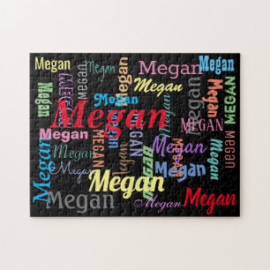Meisjes-/Jongensnaam in veel lettertype-stijlen &  Legpuzzel