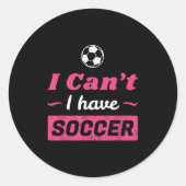 Meisjes kan ik geen voetbal Shirt hebben Ronde Sticker (Voorkant)