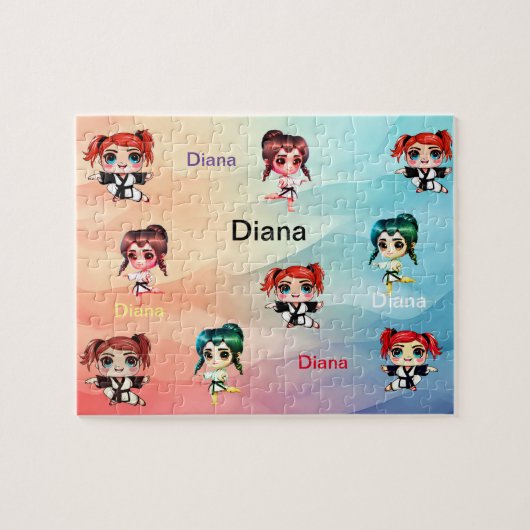 Meisjes Karate en Kung fu Legpuzzel (Horizontaal)