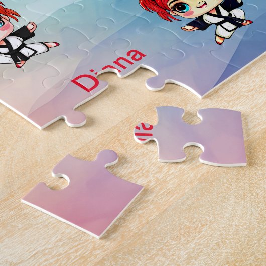 Meisjes Karate en Kung fu Legpuzzel (Zijkant)