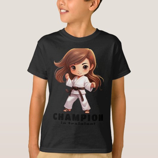 Meisjes Karate Martial Arts T-shirt (Voorkant)
