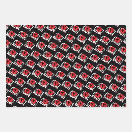 Meisjes Karate - Patriottisch Japan Japans thema Inpakpapier Vel (Voorkant 3)