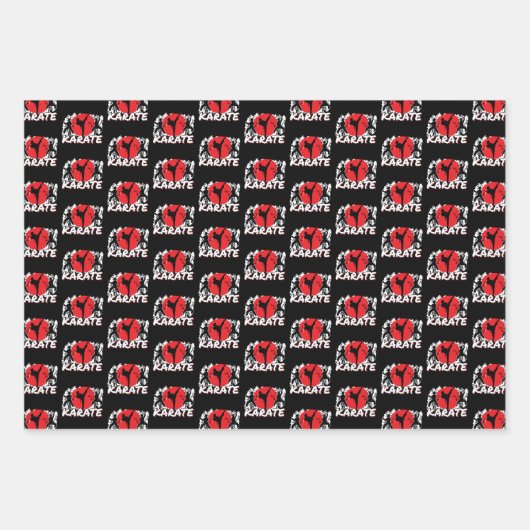 Meisjes Karate - Patriottisch Japan Japans thema Inpakpapier Vel (Voorkant 2)