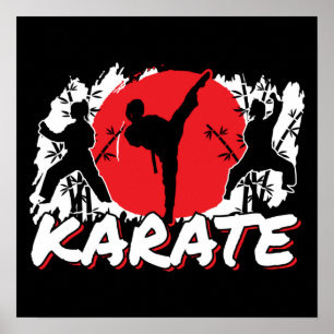 Meisjes Karate - Patriottisch Japan Japans thema Poster
