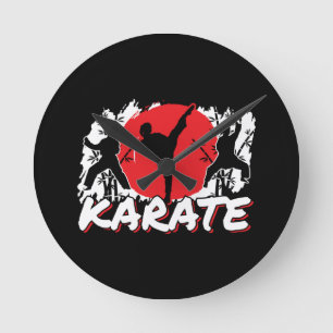 Meisjes Karate - Patriottisch Japan Japans thema Ronde Klok