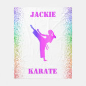Meisjes Karate Rainbow speckles Fleece Blanket (Voorkant)