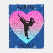Meisjes Karate Snowflake Fleece Blanket (Voorkant)