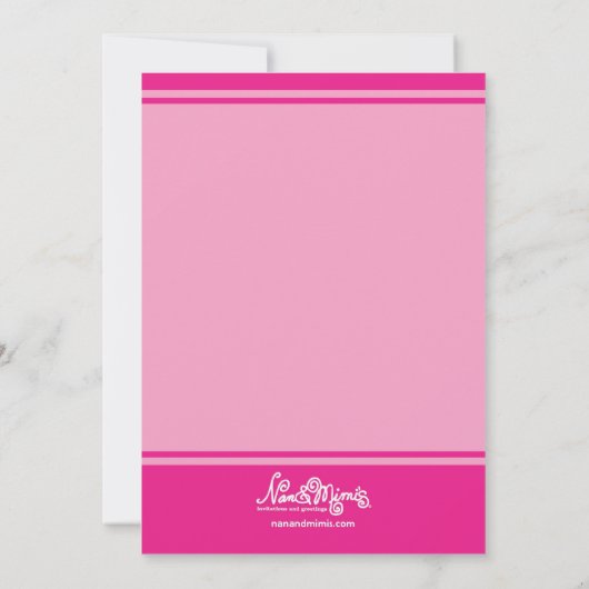 Meisjes Karate Thmed Birthday Party Kaart (Achterkant)