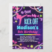 Meisjes Karate Verjaardagsfeestje Kaart (Voorkant)