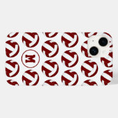 Meisjes kastanjewit volleyballen patroon Case-Mate iPhone case (Achterkant (horizontaal))