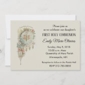 Meisjes Katholieke Eerste Heilige Communie Uitnodi Kaart (Voorkant)