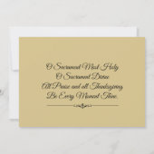 Meisjes Katholieke Eerste Heilige Communie Uitnodi Kaart (Achterkant)