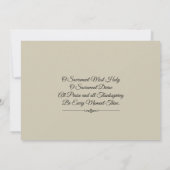 Meisjes Katholieke Eerste Heilige Communie Uitnodi Kaart (Achterkant)